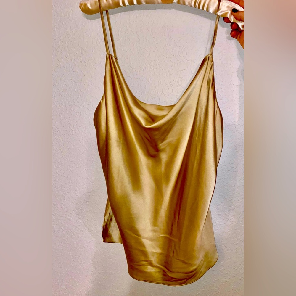Gorgeous L’Agence Gold Silk Top